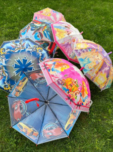 Зонт детский MK 4051 Мультфильмы, трость, клеенка, диаметр 83см